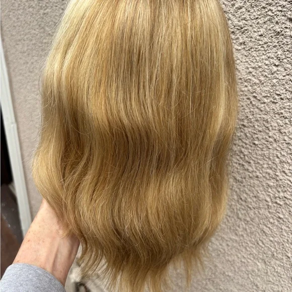gently used human hair remy wig blonde blend wavy for under ball cap hat beanie. - Picture 4 of 10